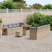 Tuinbankenset 12 st 10-Aantal zitplaatsen Beige en Licht Grijs
