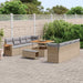 Tuinbankenset 12 st 12-Aantal zitplaatsen Beige en Licht Grijs