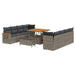 Tuinbankenset 12 st 12-Aantal zitplaatsen Grijs poly rattan