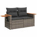 Tuinbankenset 12 st 12-Aantal zitplaatsen Grijs poly rattan