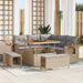 Tuinbankenset 9 st 8-Aantal zitplaatsen Beige en Licht Grijs