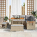 Tuinbankenset 9 st 8-Aantal zitplaatsen Beige en Licht Grijs