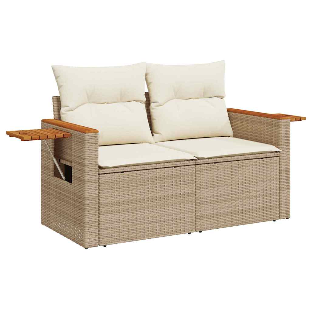 Tuinbankenset 9 st 8-Aantal zitplaatsen Beige en Crème
