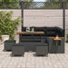 Tuinbankenset 10 st 9-Aantal zitplaatsen Zwart poly rattan