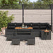 Tuinbankenset 12 st 8-Aantal zitplaatsen Zwart poly rattan