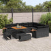 Tuinbankenset 13 st 11-Aantal zitplaatsen Zwart poly rattan