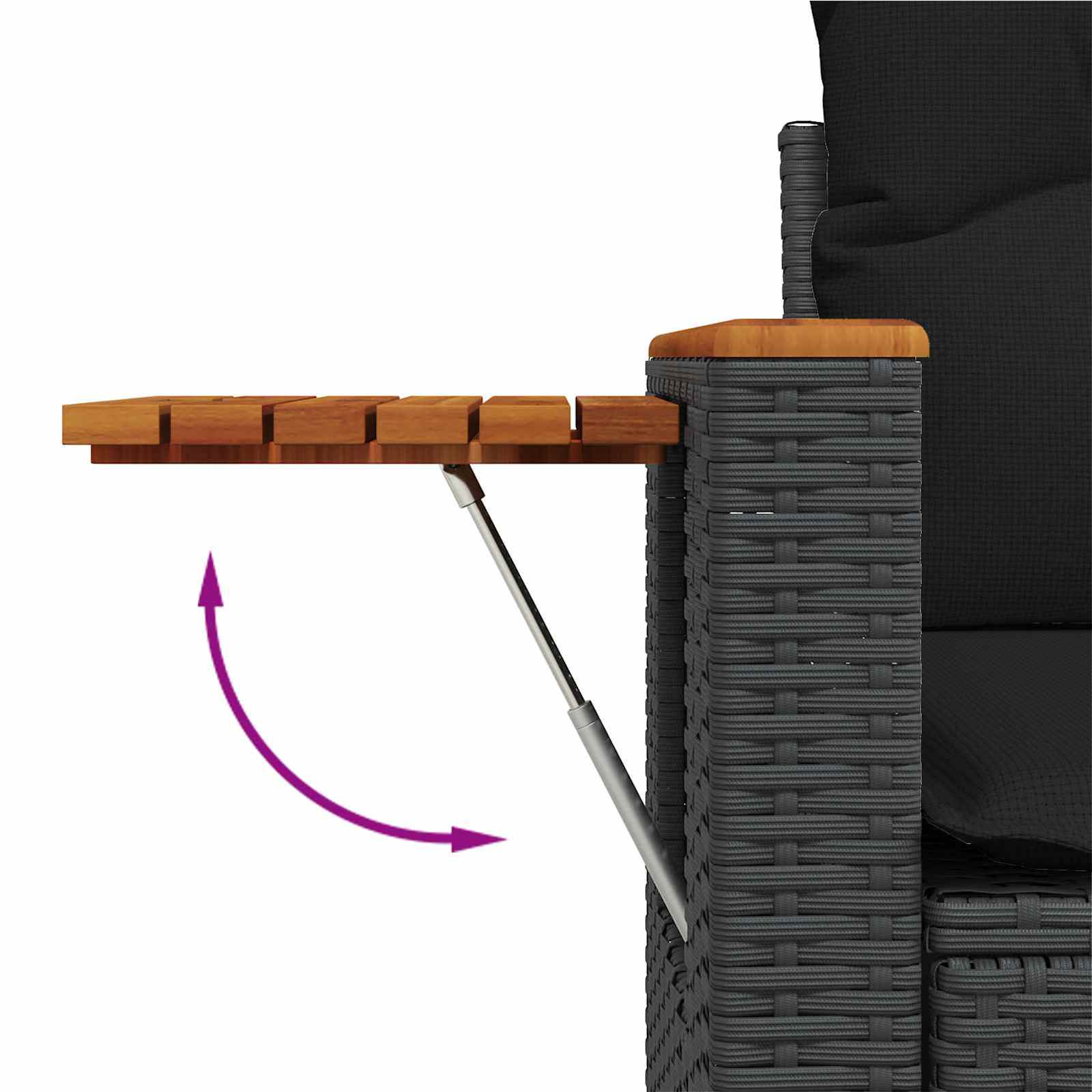 Tuinbankenset 13 st 11-Aantal zitplaatsen Zwart poly rattan