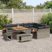 Tuinbankenset 13 st 11-Aantal zitplaatsen Grijs poly rattan
