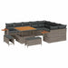 Tuinbankenset 13 st 11-Aantal zitplaatsen Grijs poly rattan