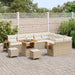Tuinbankenset 13 st 9-Aantal zitplaatsen Beige en Crème