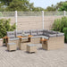 Tuinbankenset 13 st 9-Aantal zitplaatsen Beige en Licht Grijs