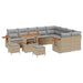 Tuinbankenset 13 st 9-Aantal zitplaatsen Beige en Licht Grijs
