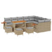Tuinbankenset 14 st 10-Aantal zitplaatsen Beige en Licht Grijs