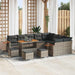 Tuinbankenset 14 st 10-Aantal zitplaatsen Grijs poly rattan