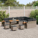 Tuinbankenset 14 st 10-Aantal zitplaatsen Grijs poly rattan