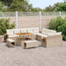 Tuinbankenset 17 st 12-Aantal zitplaatsen Beige en Crème