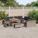 Tuinbankenset 17 st 12-Aantal zitplaatsen Grijs poly rattan