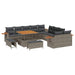 Tuinbankenset 17 st 12-Aantal zitplaatsen Grijs poly rattan