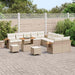 Tuinbankenset 17 st 10-Aantal zitplaatsen Beige en Crème