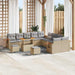 Tuinbankenset 17 st 10-Aantal zitplaatsen Beige en Licht Grijs
