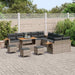 Tuinbankenset 18 st 11-Aantal zitplaatsen Grijs poly rattan