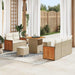 Tuinbankenset 10 st 7-Aantal zitplaatsen Beige en Crème