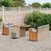 Tuinbankenset 10 st 7-Aantal zitplaatsen Beige en Licht Grijs
