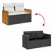 Tuinbankenset 11 st 8-Aantal zitplaatsen Zwart en Crème