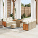 Tuinbankenset 11 st 8-Aantal zitplaatsen Beige en Crème