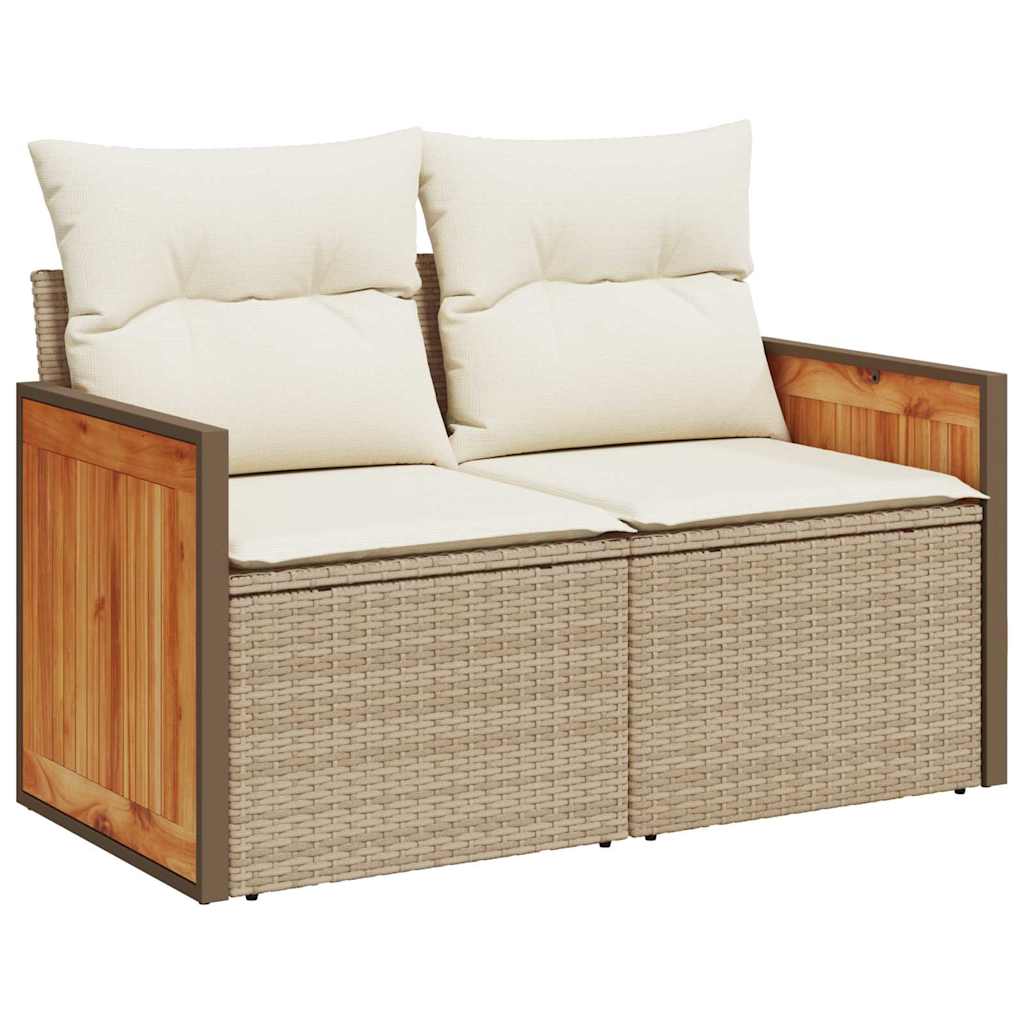 Tuinbankenset 11 st 8-Aantal zitplaatsen Beige en Crème