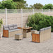 Tuinbankenset 11 st 8-Aantal zitplaatsen Beige en Licht Grijs