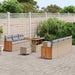 Tuinbankenset 13 st 9-Aantal zitplaatsen Beige en Licht Grijs