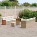 Tuinbankenset met kussen 12 pcs Beige en Crème poly rattan