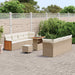 Tuinbankenset met kussen 12 pcs Beige en Crème poly rattan