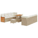 Tuinbankenset met kussen 12 pcs Beige en Crème poly rattan
