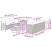 Tuinbankenset met kussen 12 pcs Beige en Crème poly rattan