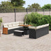 Tuinbankenset Zwart en Crème 231 x 224 x 85 cm poly rattan