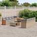 Tuinbankenset 12 pcs Beige en Licht Grijs poly rattan