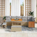Tuinbankenset 11 st 9-Aantal zitplaatsen Beige en Licht Grijs
