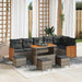 Tuinbankenset 12 st 8-Aantal zitplaatsen Grijs poly rattan