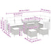 Tuinbankenset 12 st 8-Aantal zitplaatsen Grijs poly rattan