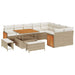 Tuinbankenset 13 st 11-Aantal zitplaatsen Beige en Crème