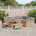 Tuinbankenset 13 st 11-Aantal zitplaatsen Beige en Licht Grijs