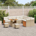 Tuinbankenset 13 st 9-Aantal zitplaatsen Beige en Crème