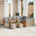 Tuinbankenset 14 st 10-Aantal zitplaatsen Beige en Licht Grijs