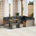 Tuinbankenset 14 st 10-Aantal zitplaatsen Grijs poly rattan