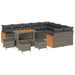Tuinbankenset 14 st 10-Aantal zitplaatsen Grijs poly rattan