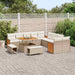Tuinbankenset 17 st 12-Aantal zitplaatsen Beige en Crème