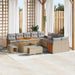 Tuinbankenset 17 st 12-Aantal zitplaatsen Beige en Licht Grijs