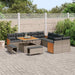 Tuinbankenset 17 st 12-Aantal zitplaatsen Grijs poly rattan